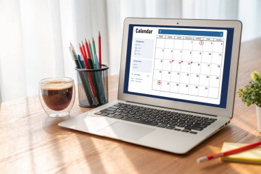 Kişisel düzenleyici ve çevrimiçi iş için mod zamanlama planlaması için bilgisayar yazılım uygulaması takvimiName