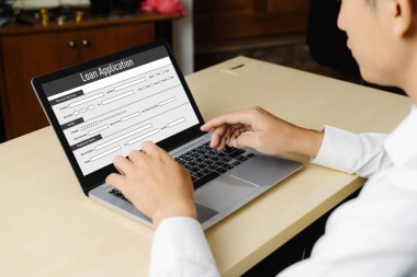 İnternet ağındaki mod dijital bilgi toplama için çevrimiçi kredi başvuru formu