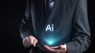 Yapay zeka sanal asistanı Chatbot ile yapay zeka konsepti ile insan etkileşimi, yapay zeka mühendisliği, LLM yapay zeka derin öğrenimi iş desteği için üretken yapay zeka kullanımı. Kullanıcı Kimliği