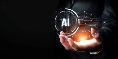 Yapay zeka mühendisliği, büyük veri ve yapay zeka makinesi kavramında yapay zeka beyin işlemcisiyle iş desteği için üretken yapay zeka kullanmayı öğrenen insan etkileşimi. Faas