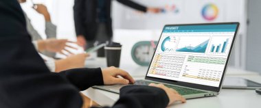 Spreadsheet document information financial startup concept. data and graphs in spreadsheet documents for online analysis project dashboard accounting digital snugly