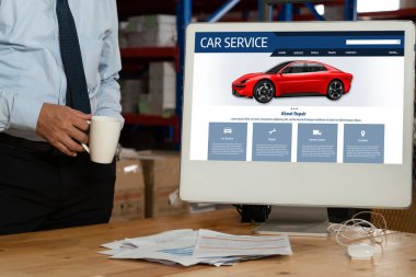 Car service website for online booking repair automobile garage technology snugly