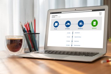 Ürün nakliyesi ve teslimatı için e-ticaret ve mod çevrimiçi iş izleme sistemi