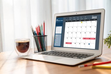 Kişisel düzenleyici ve çevrimiçi iş için mod zamanlama planlaması için bilgisayar yazılım uygulaması takvimiName