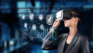 Bir iş adamı sanal gerçekliği veri analizlerini araştırmak, pazarlama stratejilerini geliştirmek ve daha iyi karar verme konusunda pazar anlayışını hedeflemek için kullanır. XDMCP