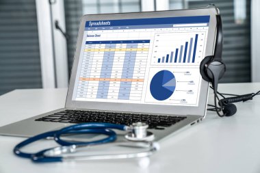 Spreadsheet document information financial startup concept. data and graphs in spreadsheet documents for online analysis project dashboard accounting digital snugly