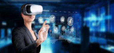 Bir iş adamı sanal gerçeklik teknolojisini veri analizi ve pazarlama stratejileri ile etkileşimde bulunarak hisse senedi ticaret ortamında karar verme mekanizmasını geliştirmek için kullanır. XDMCP