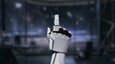 Bir robotik el, yüksek teknolojili bir ortamda dijital bir klasörle etkileşime geçerek, veri yönetiminin ve güvenliğin geleceğini parlak ve yenilikçi bir tasarımla gözler önüne seriyor. Auvana