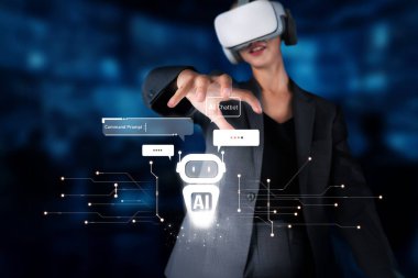 Sanal gerçeklik ortamında bir yapay zeka sohbet robotuyla iletişim kuran bir profesyonel otomasyon, kişisel yardım ve makine öğrenme teknolojilerinin geleceğini gösteriyor. XDMCP