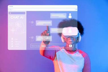 Bir kullanıcı sanal gerçeklik ortamında yapay zeka sohbet robotuna bağlanır, etkileşimli deneyimler ve otomatik konuşmalar için gelişmiş teknolojiler sergiler. XDMCP