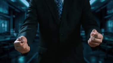 İş adamı ağ kurar, değerli bağlantılar kurar. Profesyonel ağı ve fırsatları genişletmek için etkili insan ağ oluşturma stratejileri UUID