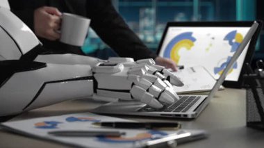 İş verilerini analiz eden ve strateji oluşturan yapay zekanın verimliliğini ve potansiyelini gösteren yapay zekaya sahip asistanlar. Noogenesis Yapay Zeka