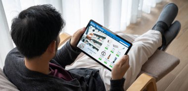 on pharmacy online store on computer screen for shopping for medical products drugs and medicine snugly