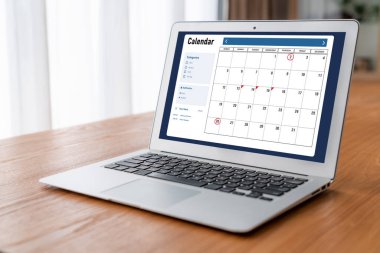 Kişisel düzenleyici ve çevrimiçi iş için mod zamanlama planlaması için bilgisayar yazılım uygulaması takvimiName