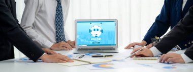 Chatbot yazılım uygulaması canlı çevrimiçi iş için otomatik olarak müşteri sorularına cevap verir