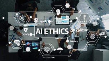 Bir grup profesyonel, yenilikçi teknoloji dağıtımında gizlilik, yasallık ve güvenliğe odaklanan yapay zeka etiği hakkında ortak bir tartışmaya girişiyor. Dostluk