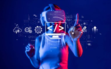 Bir programcı, yenilikçi web çözümleri geliştirmek ve dijital hizmetlerdeki kullanıcı deneyimini geliştirmek için ileri teknolojiyi kullanarak sanal ortamla etkileşim kurar. XDMCP