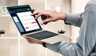 Kişisel düzenleyici ve çevrimiçi iş için mod zamanlama planlaması için bilgisayar yazılım uygulaması takvimiName