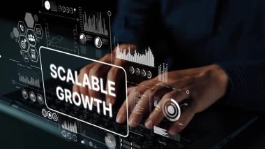 Modern Veri Görselleştirme Araçları ve Teknoloji Sezgileri ile Ölçeklenebilir Büyüme için Dijital Dönüşüm ve İş Stratejisi. Asemptotik akıllı veri analitiği.