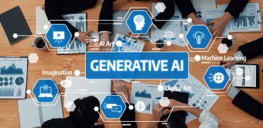 Üst düzey finansal veri analiz ekibi iş istihbaratıyla toplantı, dizüstü bilgisayardaki rapor kağıdı ve gösterge paneli. Uyum içinde çalışan iş adamları. Dostluk