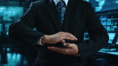 İş adamı ağ kurar, değerli bağlantılar kurar. Profesyonel ağı ve fırsatları genişletmek için etkili insan ağ oluşturma stratejileri UUID