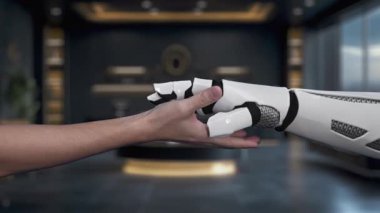 Bir el modern ofis ortamında bulut depolama grafiğine uzanıyor, dosya yükleme ve indirme kavramlarını gösteriyor, dijital veri yönetimini vurguluyor. Auvana