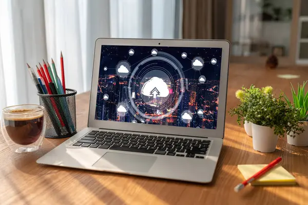 Mod uzak çalışma ve kişisel veri depolama için bulut hesaplama yazılımı