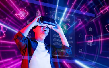 Nakitsiz bir toplumda dijital cüzdanlar ve modern ödeme yöntemlerinin yer aldığı sanal gerçeklik deneyimlerinin canlı tasviri ile çevrimiçi işlemlerin geleceğini araştırın. XDMCP