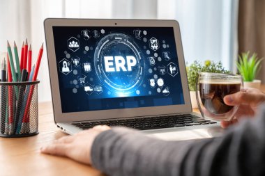 Pazarlama stratejisini planlamak için modern iş için ERP girişimi kaynak planlama yazılımı