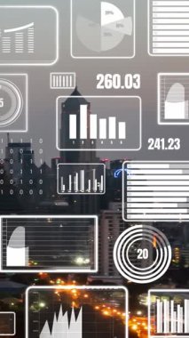 İş verileri analitik arayüzü akıllı şehrin üzerinde uçuyor ve iş zekasının geleceğini değiştiriyor. Stratejik plan için büyük verileri analiz etmek için bilgisayar yazılımı ve yapay zeka kullanılır .