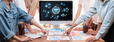 Pazarlama stratejisini planlamak için ERP girişimi kaynak planlama yazılımı