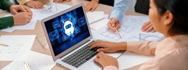 Chatbot yazılım uygulaması canlı çevrimiçi iş için otomatik olarak müşteri sorularına cevap verir