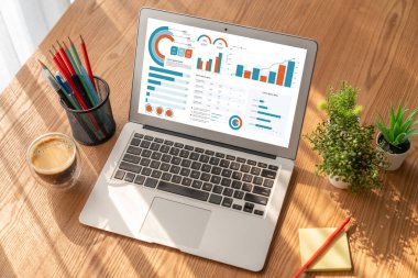 İş veri paneli, pazarlama stratejisi planlaması için iş zekası analizi sunar. Müşteri taleplerini analiz etmek ve iş dünyasının geleceğini önceden görmek için büyük veriler sunulur.