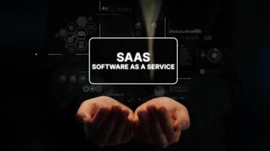 Eller Dijital İş Ortamı 'nda Hizmet Konsepti olarak Yazılımın Geleceği Gösterimi' ni sunuyor. Asemptotik akıllı veri analitiği.