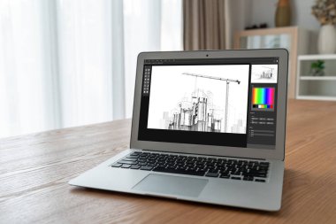 Mimari iş ve profesyonel tasarımcı için mimari tasarım modem yazılım uygulaması