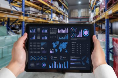 İş veri paneli, pazarlama stratejisi planlaması için iş zekası analizi sunar. Müşteri taleplerini analiz etmek ve iş dünyasının geleceğini önceden görmek için büyük veriler sunulur.