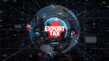 Küresel Etki ve Dijital Ağ Arkaplan Temsilcisi Uluslararası Ticaret ve Gümrük Vergisi Dinamiklerini Dışarıya Aktar. Sevkiyat.