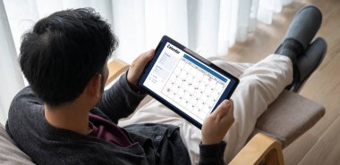 Kişisel düzenleyici ve çevrimiçi iş için mod zamanlama planlaması için bilgisayar yazılım uygulaması takvimiName