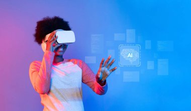 Genç bir insan sanal gerçekliği kullanarak, teknoloji, yaratıcılık ve kullanıcı etkileşimini canlı bir ortamda sergileyerek üretici yapay zekayı neşeyle deneyimliyor. XDMCP