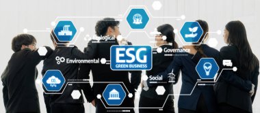 ESG 'nin Sürdürülebilir Yeşil İş Uygulamaları ve Yönetim Stratejileri İlkelerini Analiz eden Profesyoneller Grubu. Dostluk