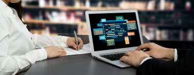 Yeni uygulama geliştirme için HTML, ve C Brisk gibi çeşitli programlama dillerinin kodlama ekranı ile yazılım geliştirme veya programlama çalışmaları