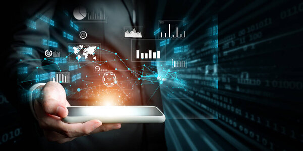 Business person delve into data analytics to uncover trends and insights from predictive big data models to real-time analysis, learn how data driven decisions propel analytic industries forward Faas