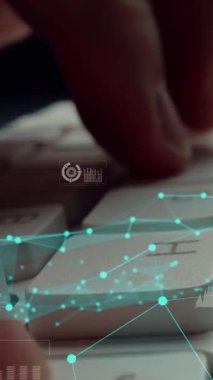 İstatistiksel yatırım karar verme metodolojisi, finans ve finans mühendisliği kavramını gösteren bilgisayar üzerindeki iş büyük veri ve finans analizlerinin yaratıcı görüntüsü .