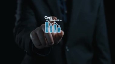 Etkili sunumlar için dinamik veri görselleri ve finansal büyüme ikonlarının yer aldığı, iş dünyasındaki maliyet düşüşüne çağdaş bir yaklaşım gösteren bu büyüleyici görüntüyü keşfedin. Dörtgen