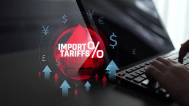 Küresel İthalat Gümrüğü ve Vergi İdaresi Para Birimi Sembolleri ve Mali Büyüme Göstergelerine İlişkin Uluslararası Ticaret Etkisi. Sevkiyat.