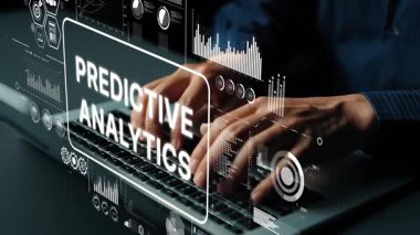 Eller Klavyede Veri Görselleştirmeleri ve Dijital Çalışma Alanında Öngörü Analitik Kavramları Üzerine Yazıyor. Asemptotik akıllı veri analitiği.