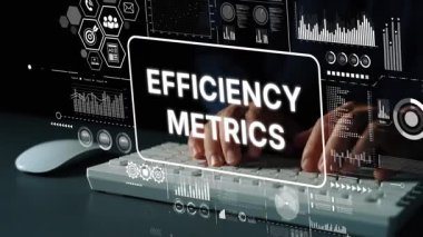 Dijital Arayüz ve Veri Analizi ve Raporlama Klavyesi ile İş Profesyonel Analiz Ölçümleri. Asemptotik akıllı veri analitiği.