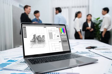 Mimari iş ve profesyonel tasarımcı için mimari tasarım canlı yazılım uygulaması