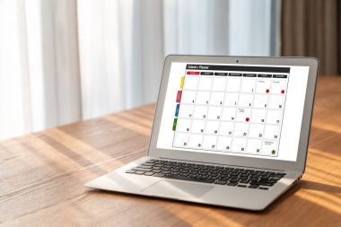 Kişisel düzenleyici ve çevrimiçi iş için mod zamanlama planlaması için bilgisayar yazılım uygulaması takvimiName
