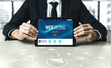 Web sitesi tasarım yazılımı çevrimiçi perakende ticaret ve e-ticaret için model şablonu sağlar